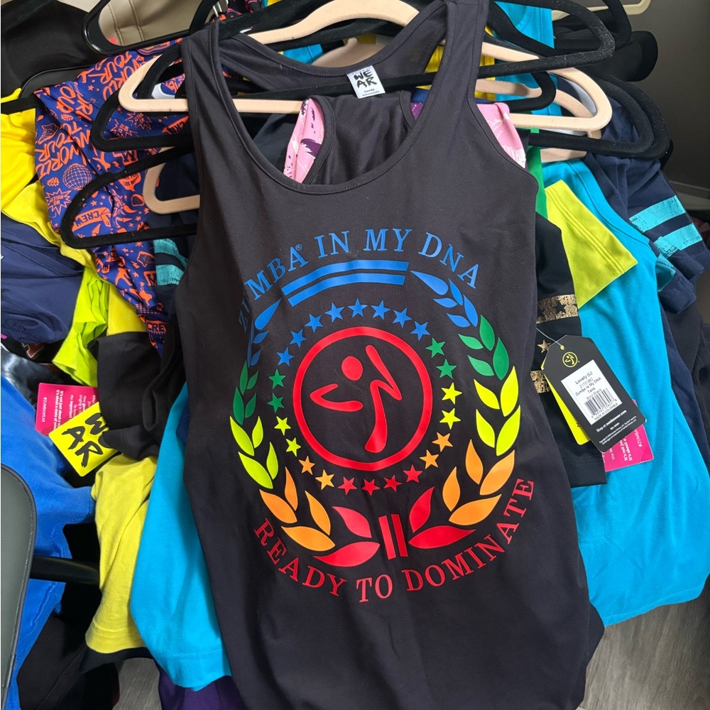 Black Tank Top with Colorful Zumba Logo